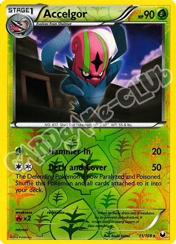 011 / 108 Accelgor rara foil reverse (EN) -NEAR MINT-