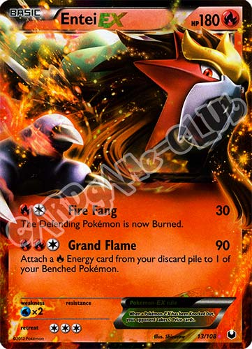 013 / 108 Entei Ex rara ex foil (EN) -NEAR MINT-