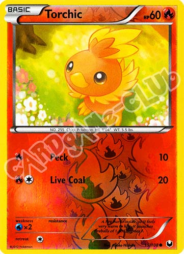 015 / 108 Torchic comune foil reverse (EN) -NEAR MINT-