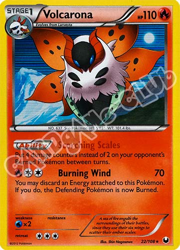 022 / 108 Volcarona rara foil (EN) -NEAR MINT-