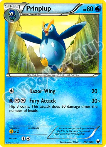 028 / 108 Prinplup non comune (EN) -NEAR MINT-