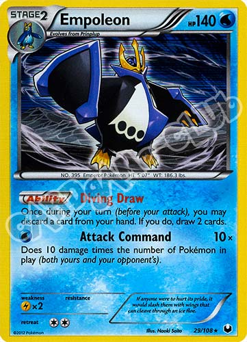 029 / 108 Empoleon rara foil (EN) -NEAR MINT-