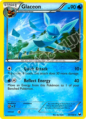 030 / 108 Glaceon rara (EN) -NEAR MINT-