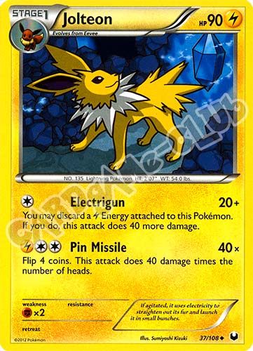 037 / 108 Jolteon non comune (EN) -NEAR MINT-