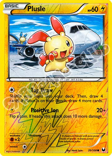 039 / 108 Plusle comune foil reverse (EN) -NEAR MINT-