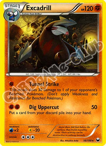 056 / 108 Excadrill rara (EN) -NEAR MINT-