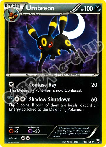 061 / 108 Umbreon non comune (EN) -NEAR MINT-