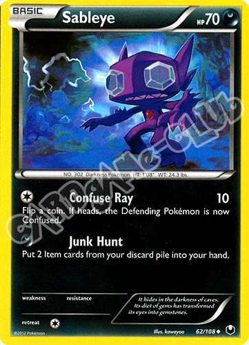 062 / 108 Sableye non comune (EN) -NEAR MINT-