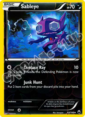 062 / 108 Sableye non comune foil reverse (EN) -NEAR MINT-