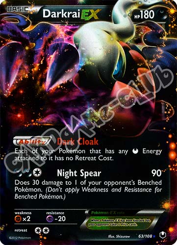 063 / 108 Darkrai Ex rara ex foil (EN) -NEAR MINT-