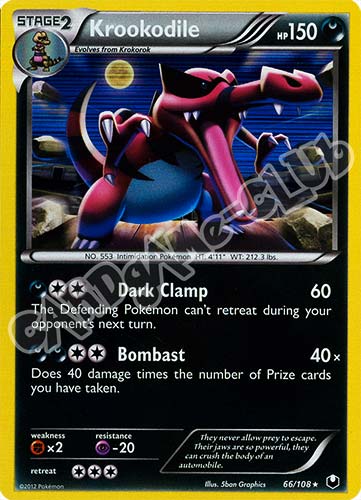 066 / 108 Krookodile rara foil (EN) -NEAR MINT-