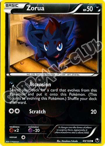 069 / 108 Zorua comune foil reverse (EN) -NEAR MINT-