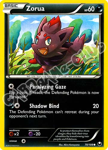 070 / 108 Zorua comune (EN) -NEAR MINT-