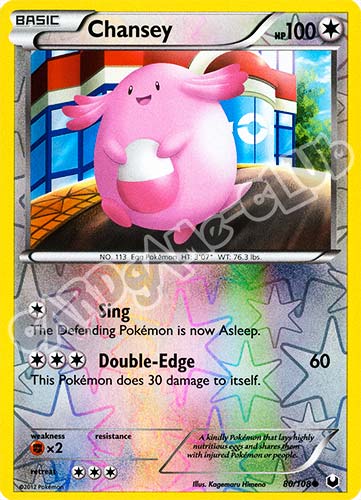 080 / 108 Chansey comune foil reverse (EN) -NEAR MINT-