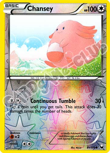 081 / 108 Chansey comune foil reverse (EN) -NEAR MINT-