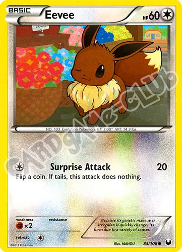 083 / 108 Eevee comune (EN) -NEAR MINT-
