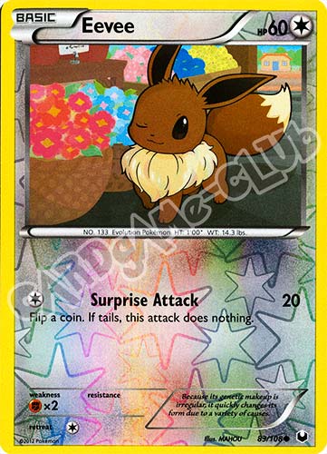 083 / 108 Eevee comune foil reverse (EN) -NEAR MINT-