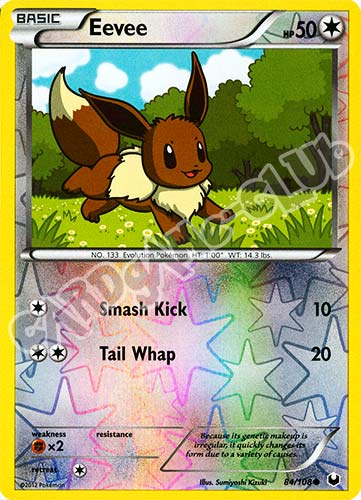 084 / 108 Eevee comune foil reverse (EN) -NEAR MINT-