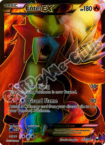 103 / 108 Entei Ex ultra rara foil (EN) -NEAR MINT-