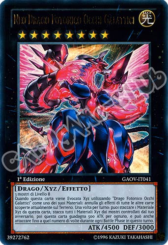 GAOV-IT041 Neo Drago Fotonico Occhi Galattici ultra rara 1a Edizione (IT) -NEAR MINT-