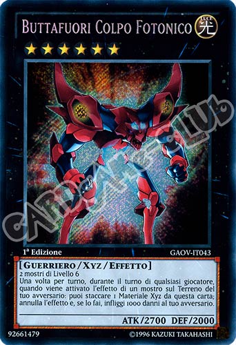 GAOV-IT043 Buttafuori Colpo Fotonico rara segreta 1a Edizione (IT) -NEAR MINT-