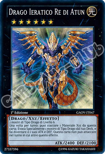 GAOV-IT047 Drago Ieratico Re di Atun super rara 1a Edizione (IT) -NEAR MINT-