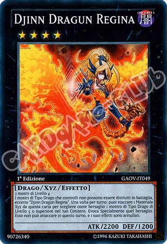 GAOV-IT049 Djinn Dragun Regina super rara 1a Edizione (IT) -NEAR MINT-