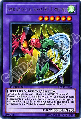RYMP-IT016 Uomo Alato della Fiamma Eroe Elementale rara 1a Edizione (IT) -PLAYED-