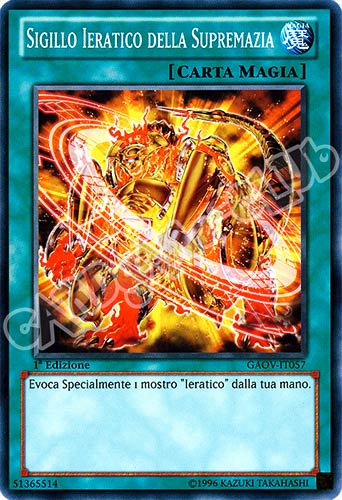 GAOV-IT057 Sigillo Ieratico della Supremazia comune 1a Edizione (IT) -GOOD-