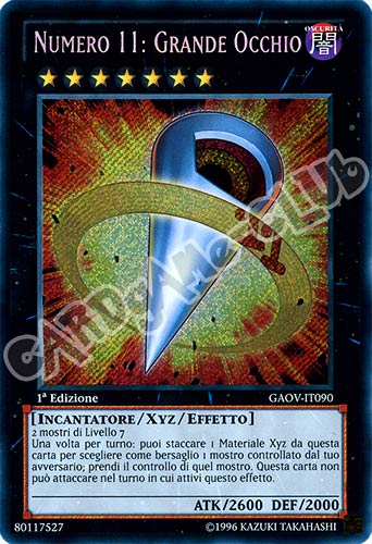GAOV-IT090 Numero 11: Grande Occhio rara segreta 1a Edizione (IT) -NEAR MINT-