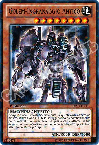BP01-IT011 Golem-Ingranaggio Antico rara starfoil 1a Edizione (IT) -NEAR MINT-