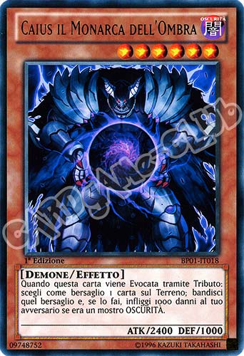 BP01-IT018 Caius il Monarca dell'Ombra rara 1a Edizione (IT) -NEAR MINT-