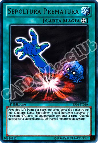 BP01-IT040 Sepoltura Prematura rara 1a Edizione (IT) -NEAR MINT-