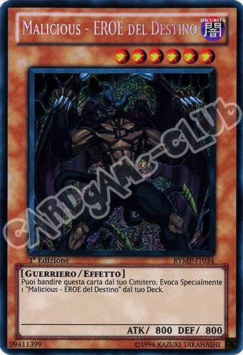 RYMP-IT034 Malicious-Eroe del destino rara segreta 1a Edizione (IT) -NEAR MINT-