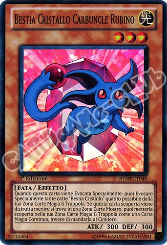 RYMP-IT040 Bestia Cristallo Carbuncle Rubino super rara 1a Edizione (IT)  -GOOD-