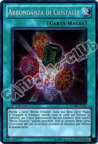 RYMP-IT051 Abbondanza di Cristalli rara segreta 1a Edizione (IT) -NEAR MINT-