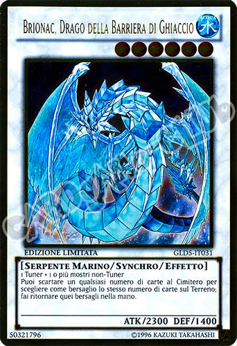 GLD5-IT031 Brionac, Drago della Barriera di Ghiaccio rara oro Edizione Limitata (IT) -NEAR MINT-