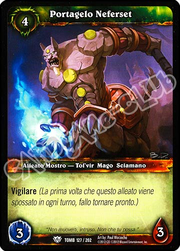 Portagelo Neferset comune (IT) -NEAR MINT-