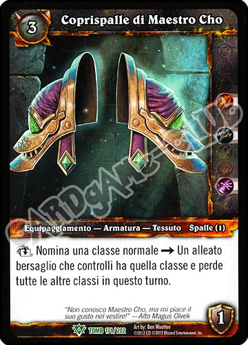 Coprispalle di Maestro Cho non comune (IT) -NEAR MINT-