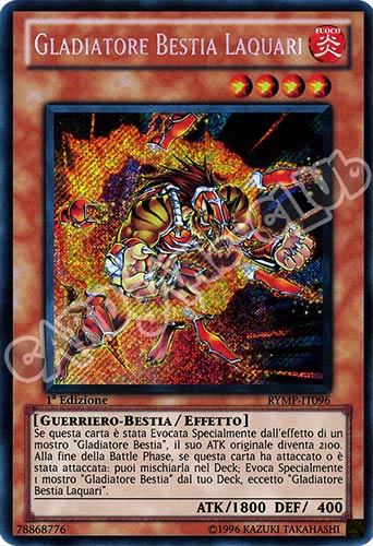 RYMP-IT096 Gladiatore Bestia Laquari rara segreta 1a Edizione (IT) -NEAR MINT-