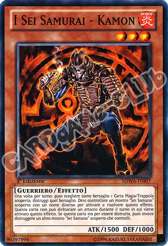 SDWA-IT007 I Sei Samurai - Kamon comune 1a Edizione (IT) -NEAR MINT-