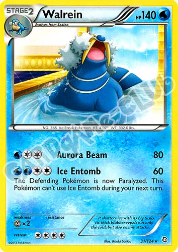 031 / 124 Walrein rara (EN) -NEAR MINT-