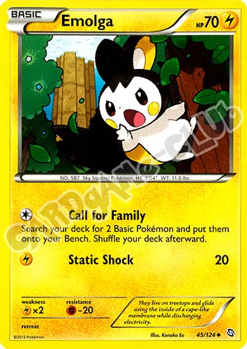 045 / 124 Emolga non comune (EN) -NEAR MINT-
