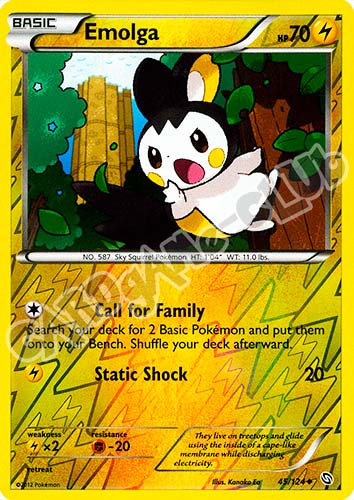 045 / 124 Emolga non comune foil reverse (EN) -NEAR MINT-