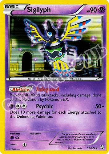 052 / 124 Sigilyph rara foil (EN) -NEAR MINT-
