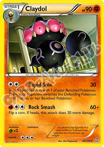 064 / 124 Claydol rara (EN) -NEAR MINT-