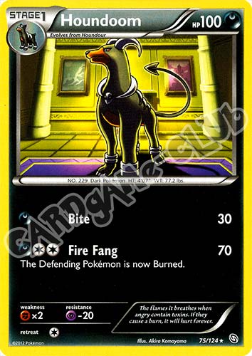 075 / 124 Houndoom rara (EN) -NEAR MINT-