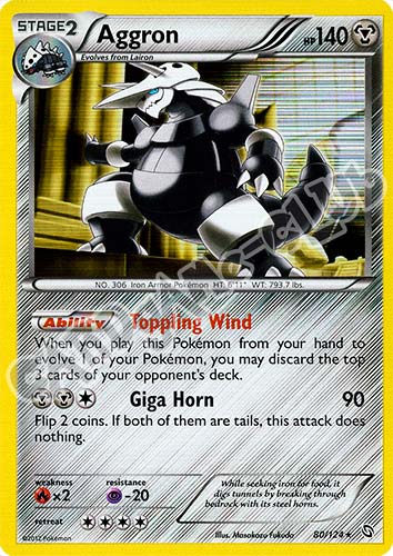 080 / 124 Aggron rara foil (EN) -NEAR MINT-