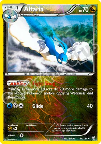 084 / 124 Altaria rara foil reverse (EN) -NEAR MINT-