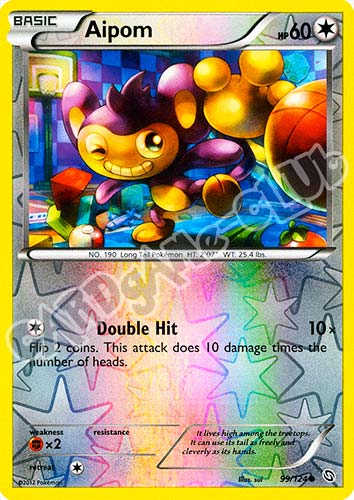 099 / 124 Aipom comune foil reverse (EN) -NEAR MINT-